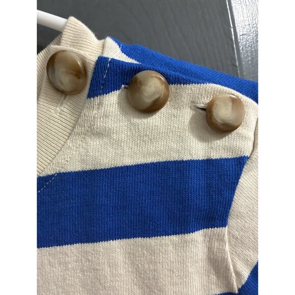 NWT Sezane Paris Emy Striped White Blue Cotton Dress Size XS - Picture 7 of 15